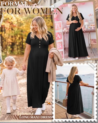 Plus Size Maxi Dress for Women - color: Black, size: 3X-Large
