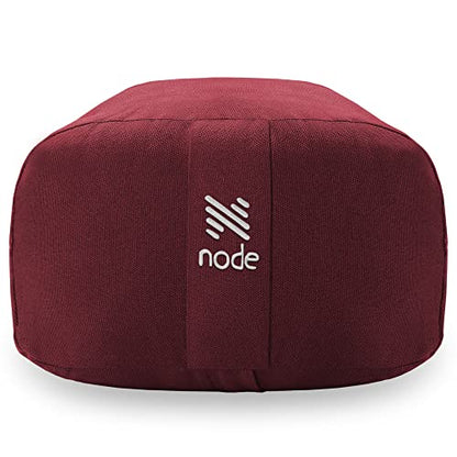 Yoga Meditation Cushion, 25" x 12" Rectangular Bolster with Organic Cotton Cover - color: Burgundy