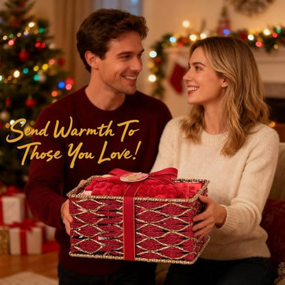 35 Pcs Gift for Women, Red Rose Bath & Body Basket Gift, Spa Gift Basket