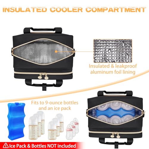 OCKLILY Breast Pump Bag for Work, Waterproof Parts Bag for Refrigerator Use