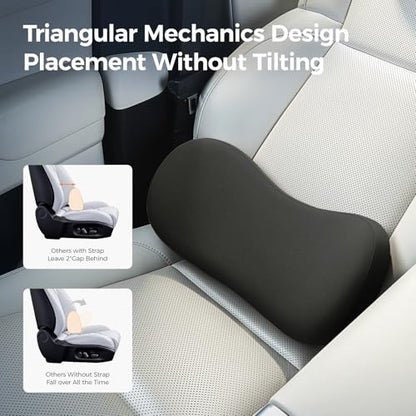 BABUR Lumbar Support Pillow for Car, Coccyx Pain Relief Cushion - color: Black