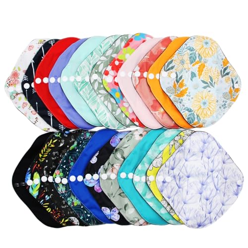 Random Prints Small Size Cloth Menstrual Pads Reusable Sanitary Pads (S-5 PCS-Random Prints) - color: S-5 Pcs-random Prints