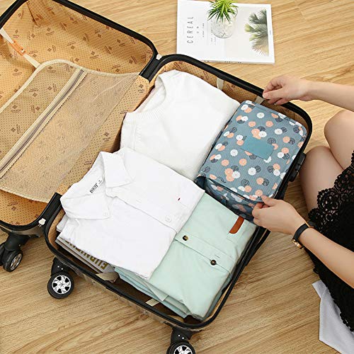 Sechunk Waterproof Travel Toiletry Bags Hanging Multi-function Cosmetic Bag Makeup Bag for Women - color: whiteCactus