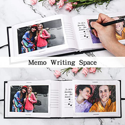Vienrose Photo Album 4x6 50 Pockets Linen Frame Cover LightBlue - color: LightBlue, size: 50 Pockets