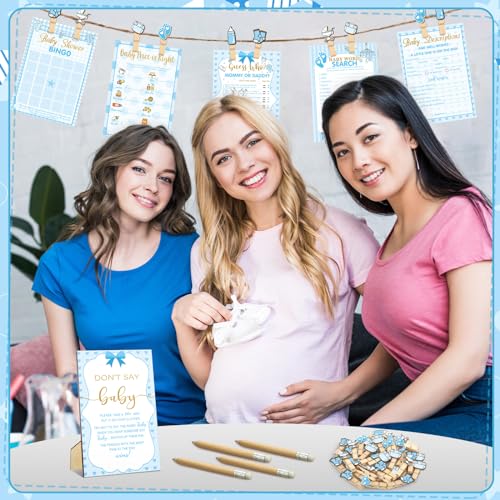 Patelai 321 Pcs Baby Shower Games Supplies, Boy - style: Boy