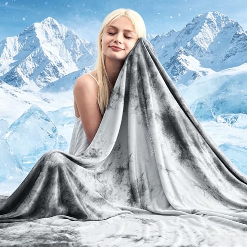 Marchpower Arc-Chill Cooling Blanket for Hot Sleepers King Size Tie-Dye - color: Tie-dye Gray, size: King 90" X 108"