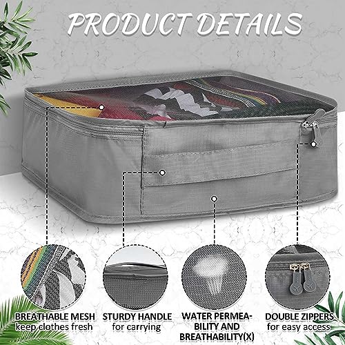 Silkfly 8 Pcs XL Packing Cube for Travel Luggage,Simple,Gray - color: Gray, size: Simple