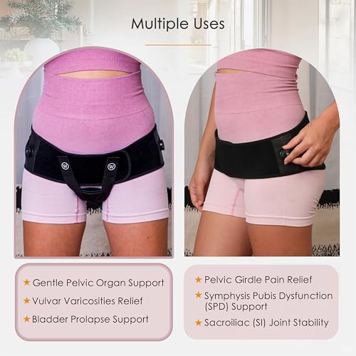 Pelvic Support Belt for Pregnancy & Postpartum - Prolapse Support for Women - Vulvar Varicosities Support(S) - size: Small