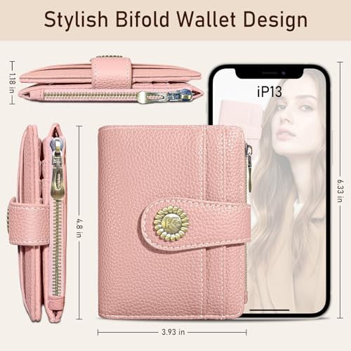 Kelvoris Small Rfid Women Wallet Bifold Zipper Coin Pocket - color: A PK