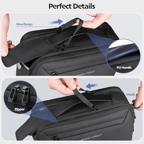 hk Toiletry Bag for Men, 5L Travel Dopp Kit with 180° Lay-Flat Opening