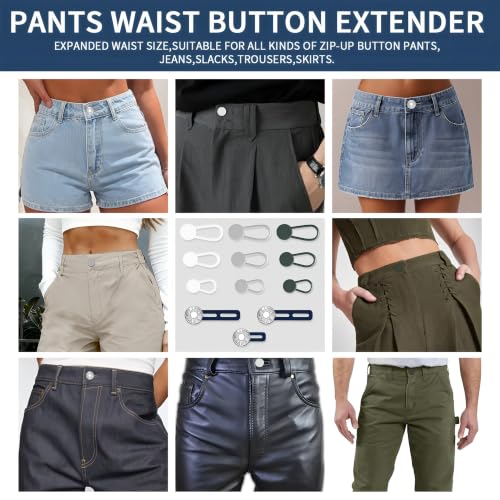 15PCS Button Extenders for Jeans,Pants Button Extender for Women Men,3Style - color: Style B_15PCS, 3 Styles
