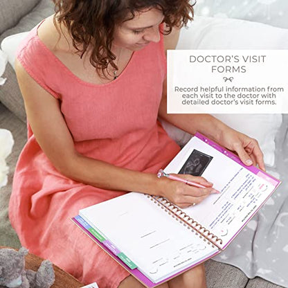 Clever Fox Pregnancy Journal, Expecting First Time Mom Planner Rose Gold - color: Rose Gold, size: 9" x 10.5" Regular Edition