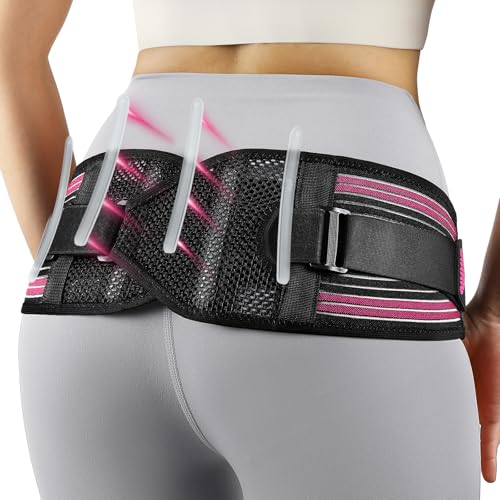 SI Joint Hip Brace with X-Shape for Pelvic Stability, XXL - color: Rose, size: XXL