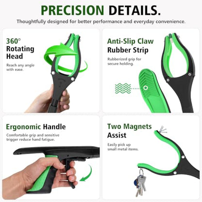 Extra Long Grabber Reacher Tool 51 Inch, Grabbers for Seniors - size: Extra Long 51"