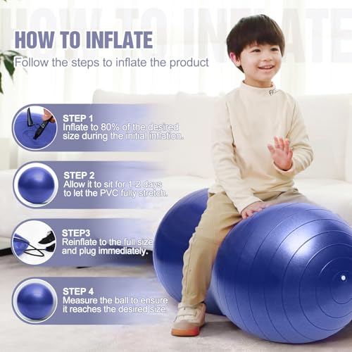 INPANY Peanut Exercise Ball for Labor, Physical Therapy & Fitness - color: Indigo