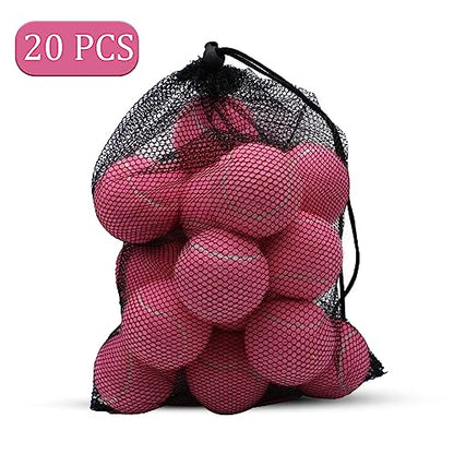 Swingers Tennis Balls, 6/20/36/80 Pack Training Exercise Balls for Pet Dog - color: Pink, size: 20 PACK