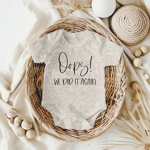 Oops, We Did it Again Surprise Pregnancy Announcement 2nd, 3rd, 4th Baby - color: Natural