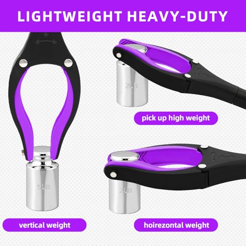 2Pcs 32" Foldable Grabber Reacher Tool for Seniors Purple - color: Purple