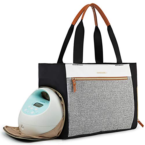 mommore Breast Pump Bag for Spectra S1/S2 & Medela, Diaper Travel Tote - color: Brown