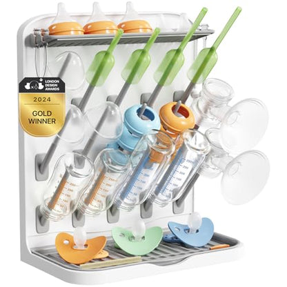 Lifewit 15-Hooks Baby Bottle Drying Rack for Countertop - size: Large-15 Hooks