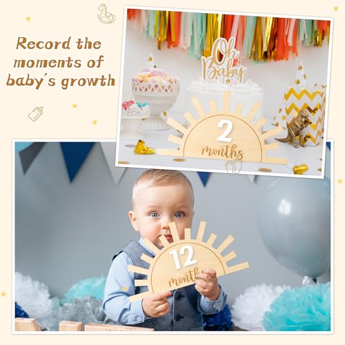 R HORSE Baby Monthly Milestone Card with Number Cards