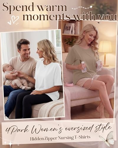 4 Pack Women's Nursing Shirts - color: Khaki, White, Light Gray, Black, size: X-Large