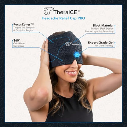 TheraICE Headache & Migraine Relief Hat PRO and TheraICE Mini Migraine Relief Hat