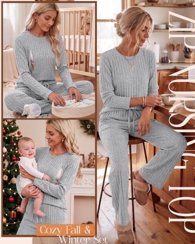 Huukeay 2 Piece Nursing Breastfeeding Set - color: Gray, size: X-Large