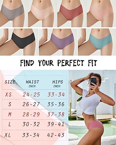 Women’s Seamless Underwear No Show Cheeky Hipster Bikini Panties 9 pack - color: Option a, size: Small