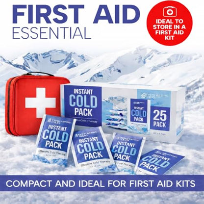 25 Pack Instant Ice Packs for Injuries, Disposable Instant Cold Pack - style: 25 Pack