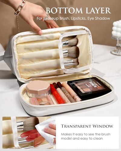 Bridal Shower Gifts, Personalized Makeup Bags, Monogrammed Gifts - color: Brown, style: R