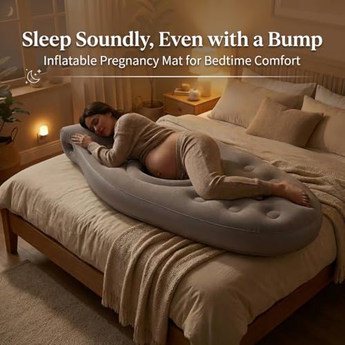 Inflatable Tummy Nest Pregnancy Pillow with Belly Hole (Gray) - color: Gray