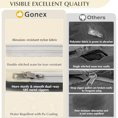 Gonex Compression Packing Cubes, 4-Piece Expandable Travel Organizers - color: 4-Cream, size: 4 Set