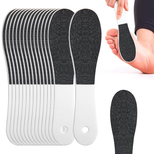 15 Pcs Pedicure Foot Files for Feet, Professional Double Sided Heel Callus Emery Boards with Plastic Handle for Feet Scrubber
