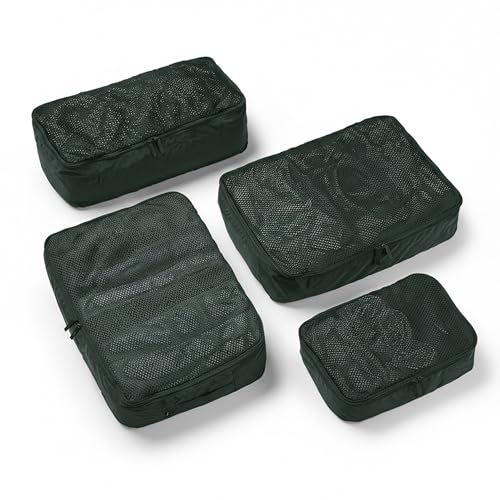 July Packing Cells, 4 Set Packing Cubes, Luggage Organizer Bags, Forest - color: Forest