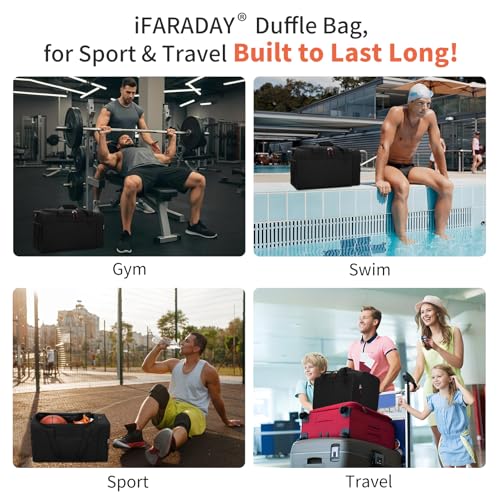 iFARADAY 40L Gym Bag for Men, 20 inch, Camo - color: Camouflage
