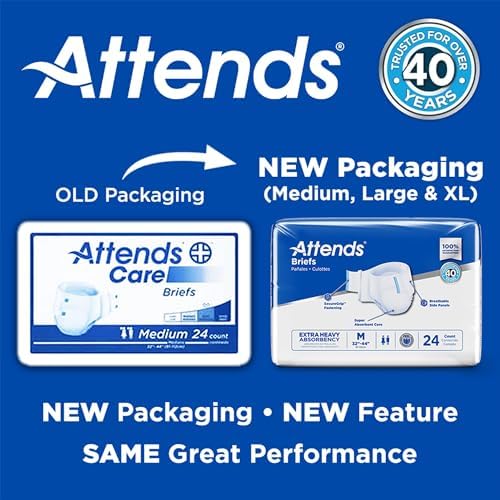 Attends Adult Incontinence Briefs, X-Large, Extra Heavy Absorbency, 60ct - size: X-Large (60 Count)