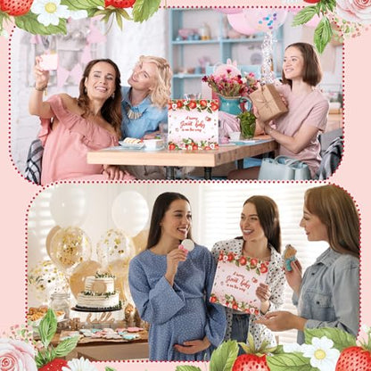 Strawberry Baby Shower Guest Book with 2 Markers - style: Strawberry