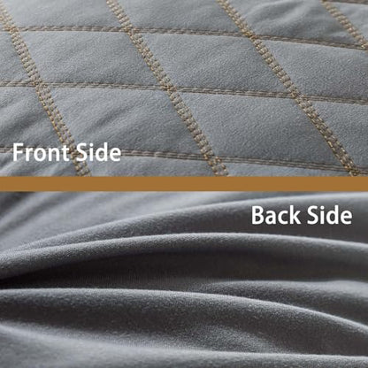 WhatsBedding Memory Foam Body Pillow with Cover, Long Bed Pillow for Adults - color: Grey Pillow+ Grey Pillowcase