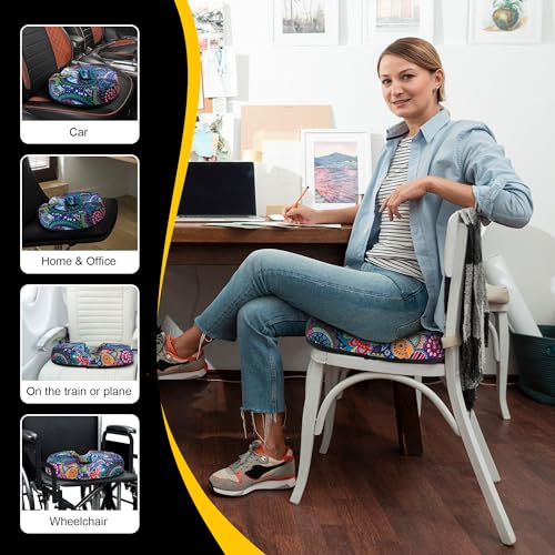 Donut Pillow Seat Cushion for Tailbone Pain Relief Hemorrhoids - color: Paisleypattern