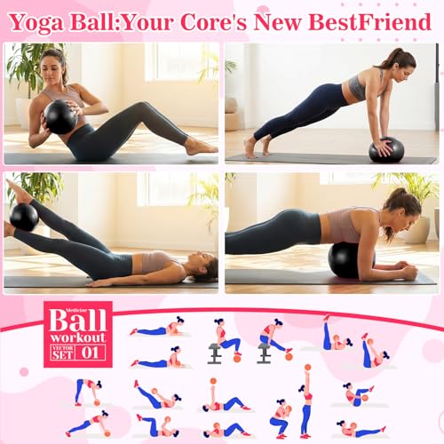 Teyva 40 Pcs Small Pilates Ball Bulk 9 Inch Mini Yoga Balls - color: Solid Black