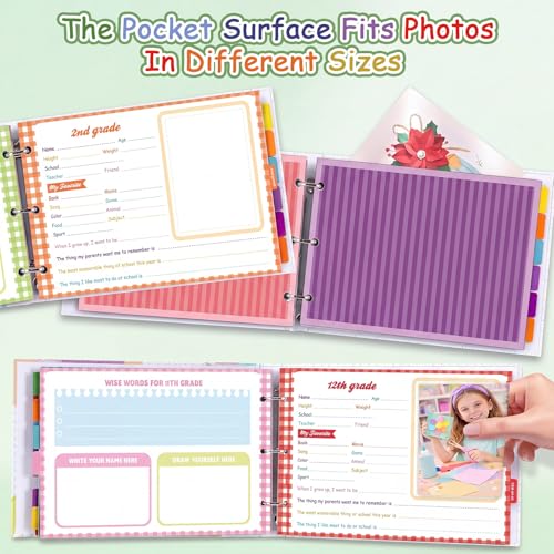 ReliThick First and Last Day of School Memory Book,White Patchwork - style: White Patchwork