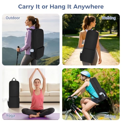 COOLBEBE Yoga Bag for Women with Side Mesh Pockets & Wet Dry Compartment - color: Black