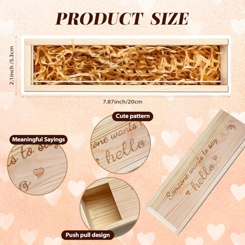 Surprise Pregnancy Announcements for Dad Pregnancy Test Keepsake Box Wooden Baby Announcement Box Hi Daddy Bodysuit Pregnancy Reveal Baby Gift Sets for Husband Partner - style: Daddy