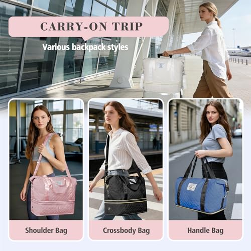 Geestock Travel Duffle Bag - Weekender Overnight Bags for Women, Pink