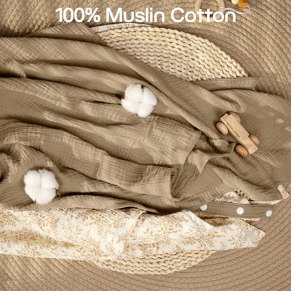 MEXXI Muslin Nursing Covers for Breastfeeding, 2 Pack Privacy Nursing Apron - color: Deer