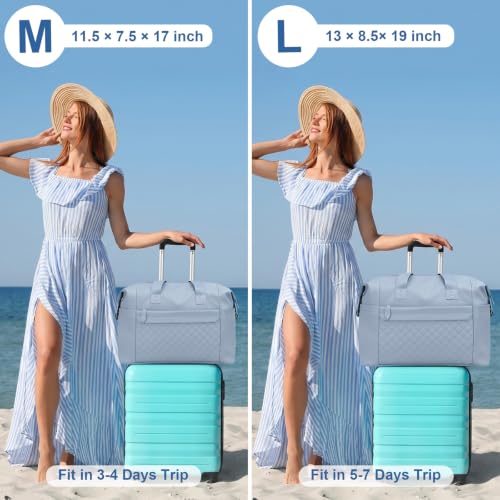 Pritent Travel Duffle Bag, Weekender Overnight Personal Item Carry On Bag - color: Blue, size: Medium