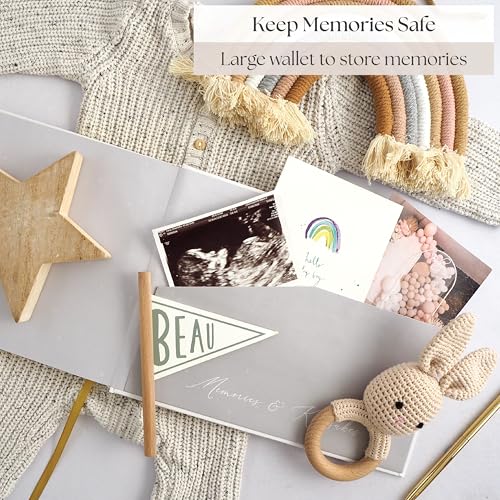 Complete Pregnancy Journal & Memory Book - Weekly Pregnancy Scrapbook with Ultrasound Photo Slots - Pregnant Planner Tracking, Milestone Tracker & First‑Year Keepsake - color: Gold