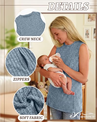 3 Pack Women's Nursing Tank Tops - color: Blue, Apricot, Black, size: X-Large