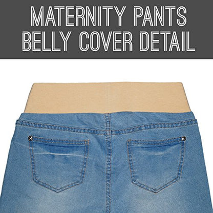 Hybrid & Company Women's Maternity Stretch Jeans - color: Light Blue2, size: Small